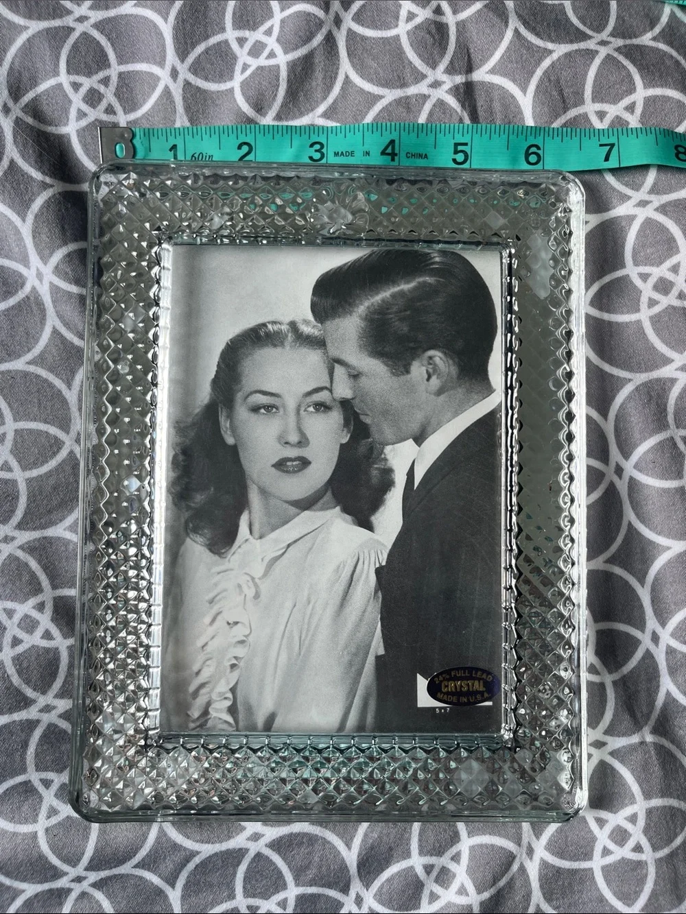 Crystal Textured Glass 5x7 Photo Frame